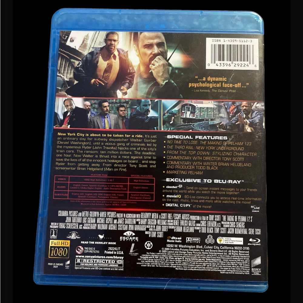 Blu-ray Disk The Taking of Pelham 123 - Picture 3 of 3